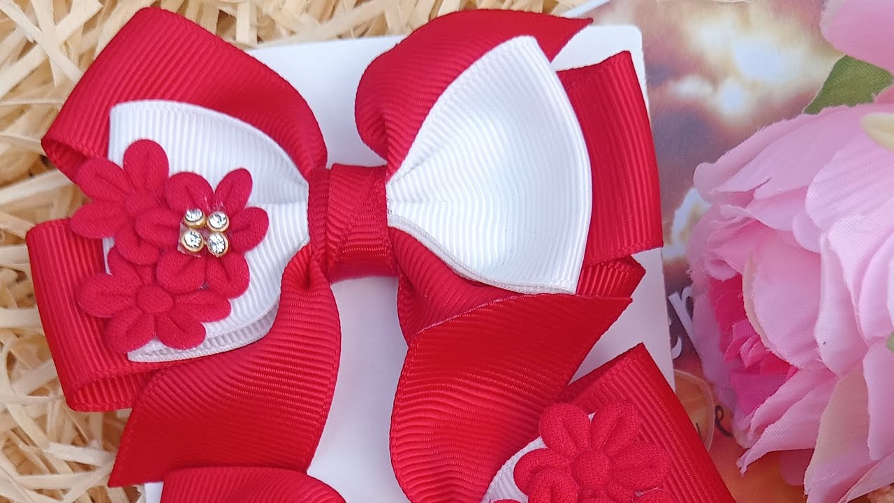 Passo a passo do laço cata-vento na fita número 5 ❤️🎀❤️