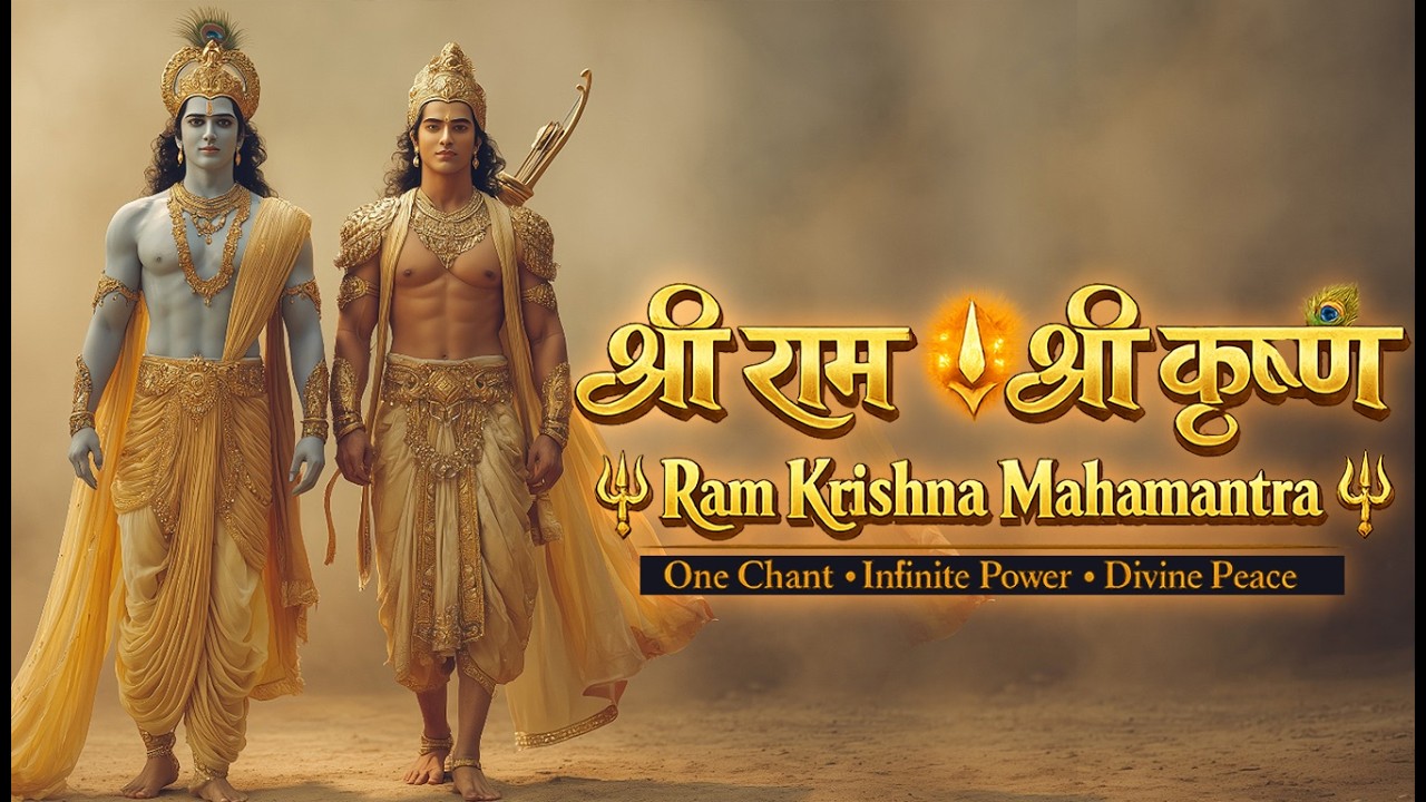 🙏 श्री राम ✨ श्री कृष्ण | Ram Krishna Mahamantra | One Chant • Infinite Power | Divine Peace 🔱
