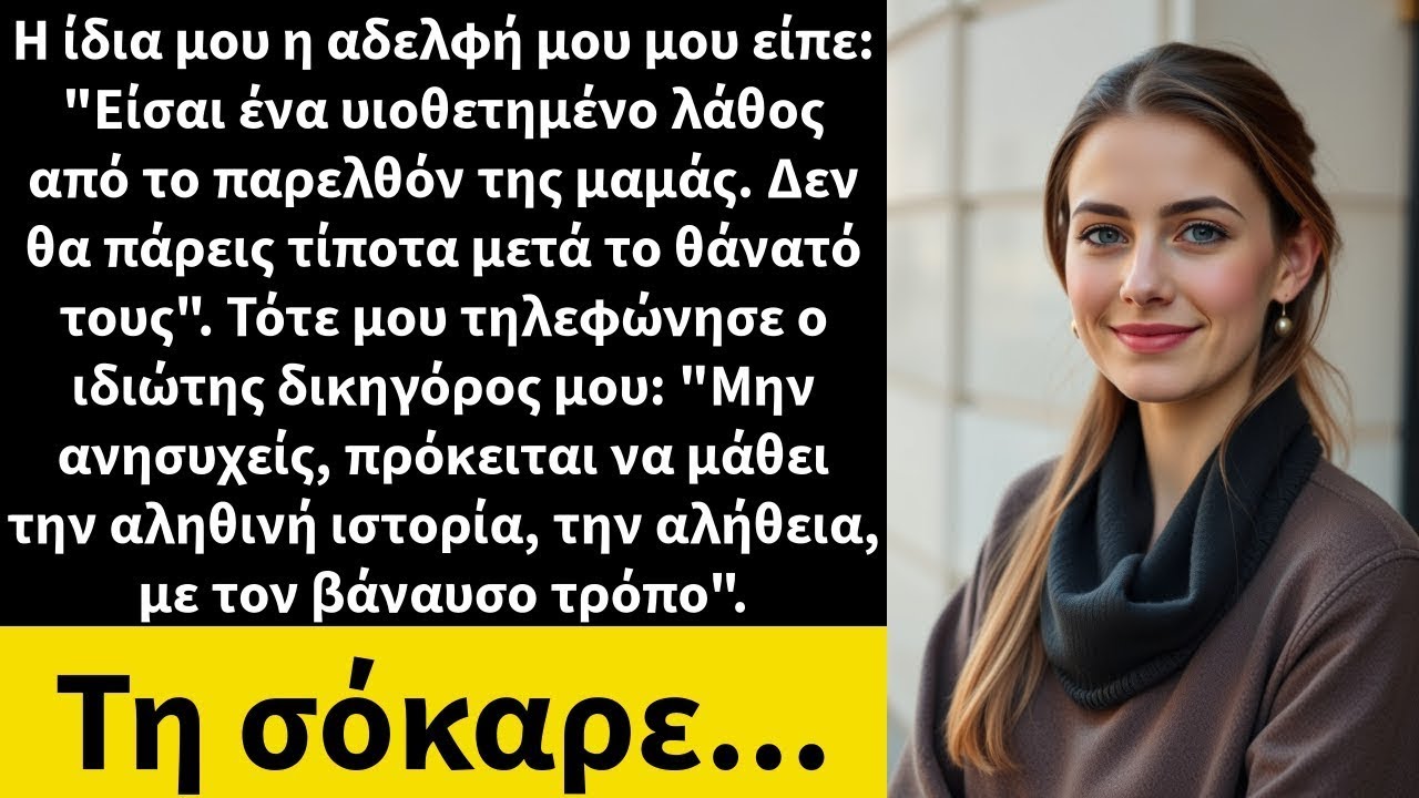 Η ίδια μου η αδελφή μου είπε: 