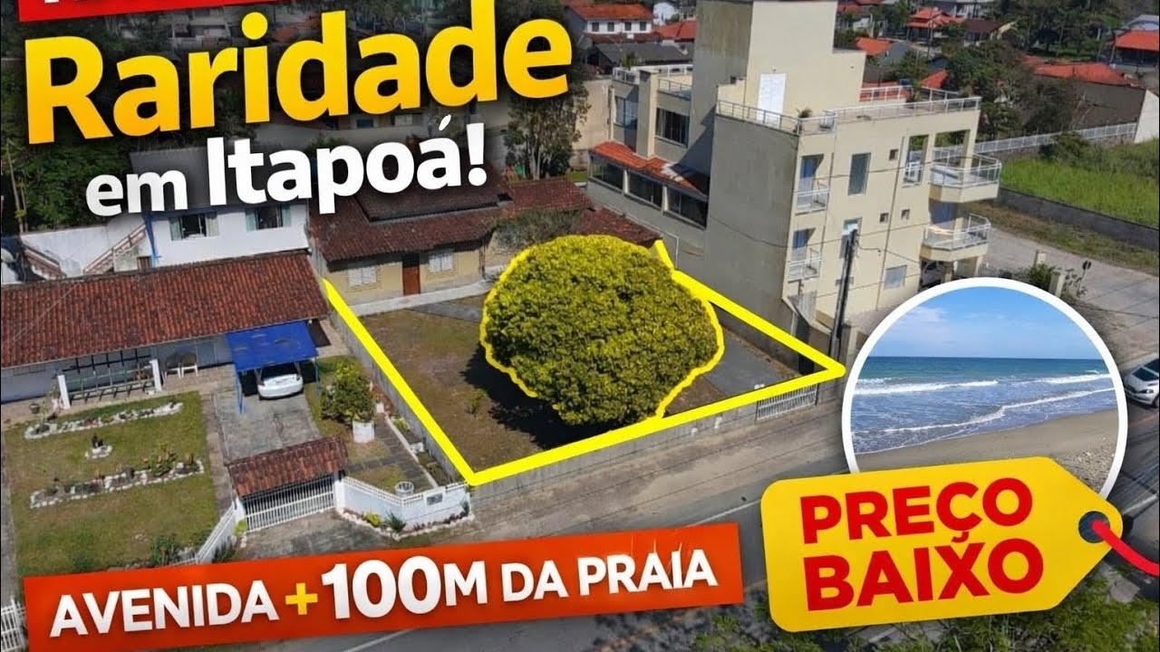 Imóvel em Avenida Comercial de Itapoá-SC | 100 mts da Praia e Preço Abaixo do Mercado.