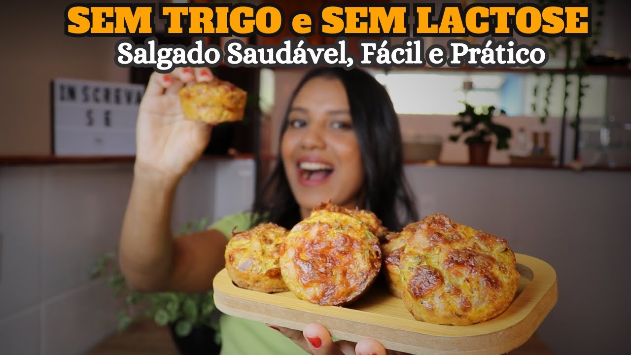 SALGADO Fácil SEM TRIGO e SEM LACTOSE- Delícia NUTRITIVO E PRÁTICO
