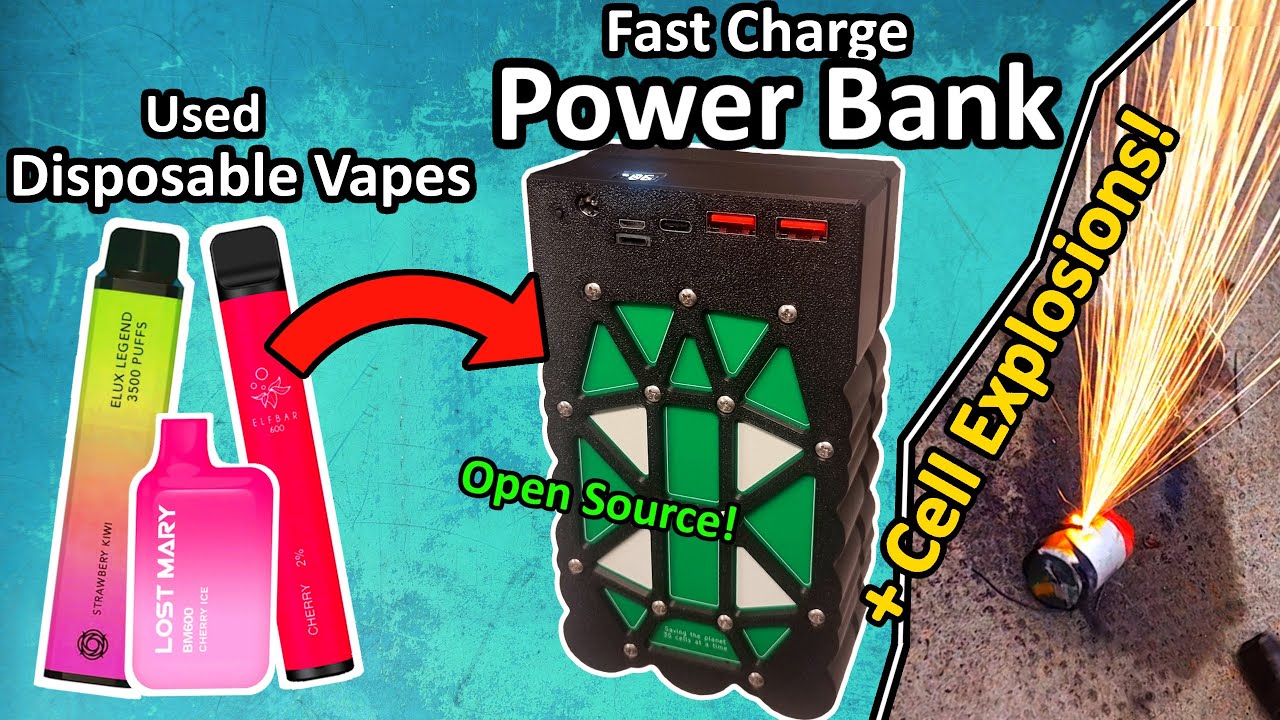 Making a Power Bank from Disposable Vapes: UPGRADED + Extreme Tests!