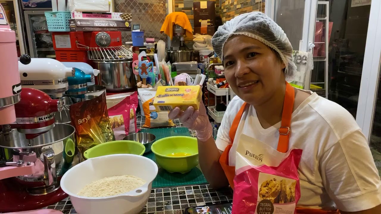 How to make Cookies in very easy way. 4 kinds of ingredients only Tagalog Version