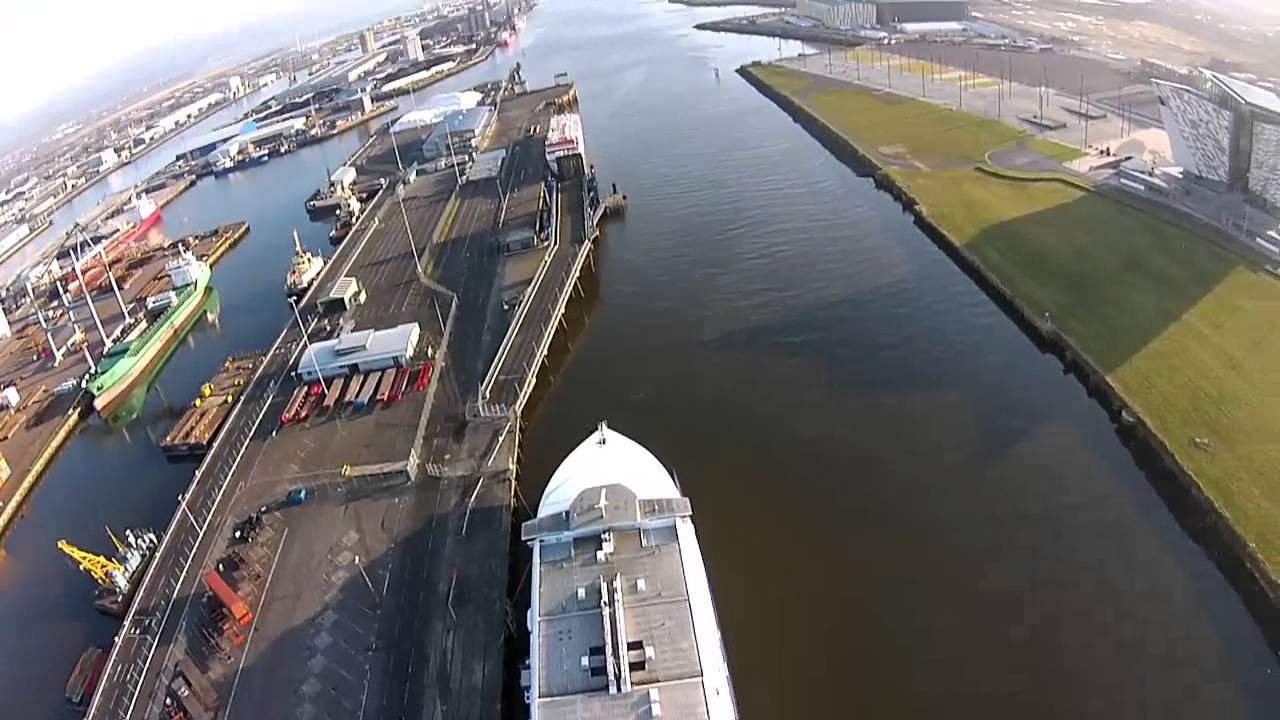 drone flight Titanic quarter