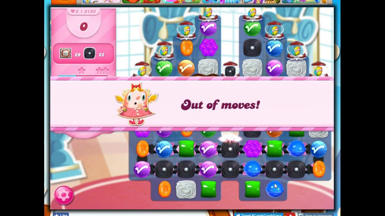 Candy Crush Level 3132 Talkthrough, 16 Moves 0 Boosters