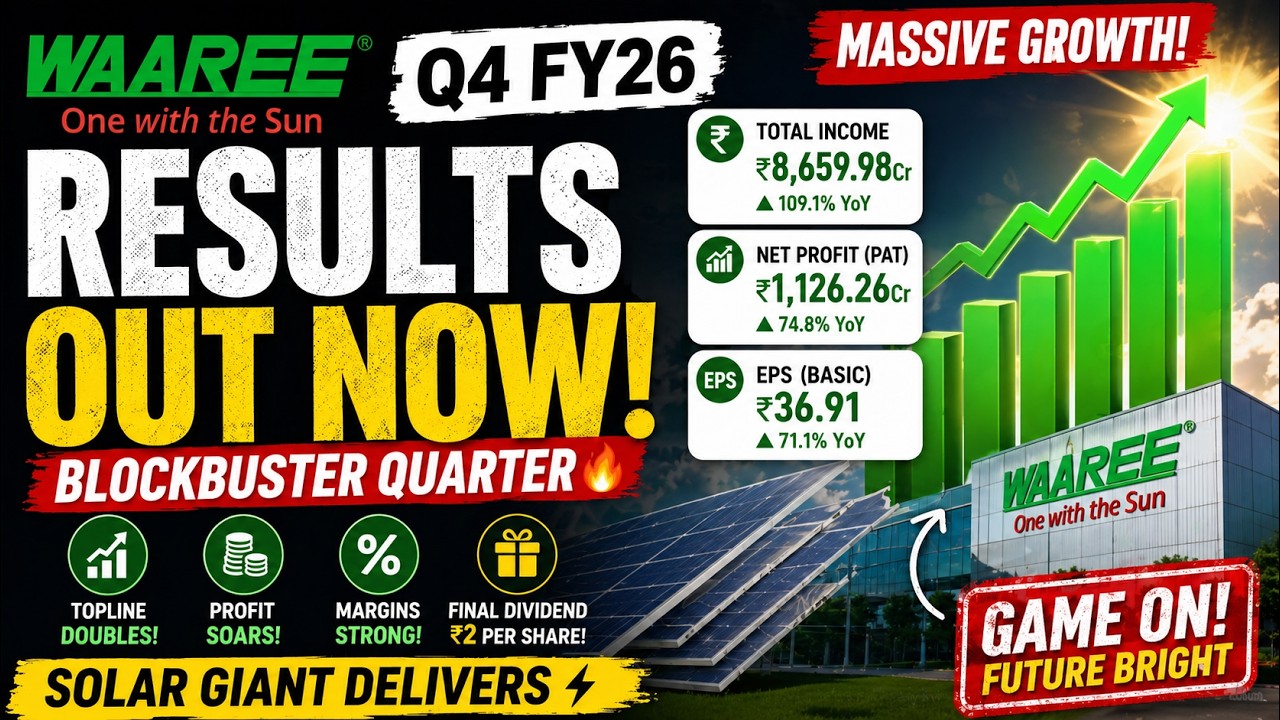 **Waaree Energies Q4 FY26 Results 🔥 PAT Up 75% | Dividend Announced | Solar Stock Multibagger?**