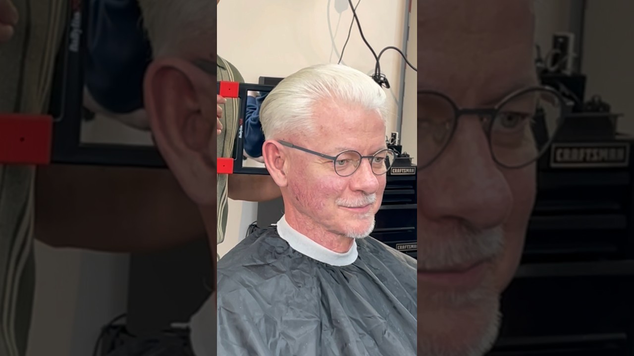 Silver Fox Gets a Slickback 🔑✂️#barberlife #barbershopconnect