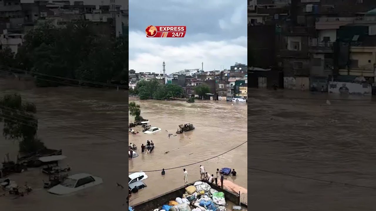 Rawalpindi Flooded After Heavy Rain | High Alert Issued #shorts #flood