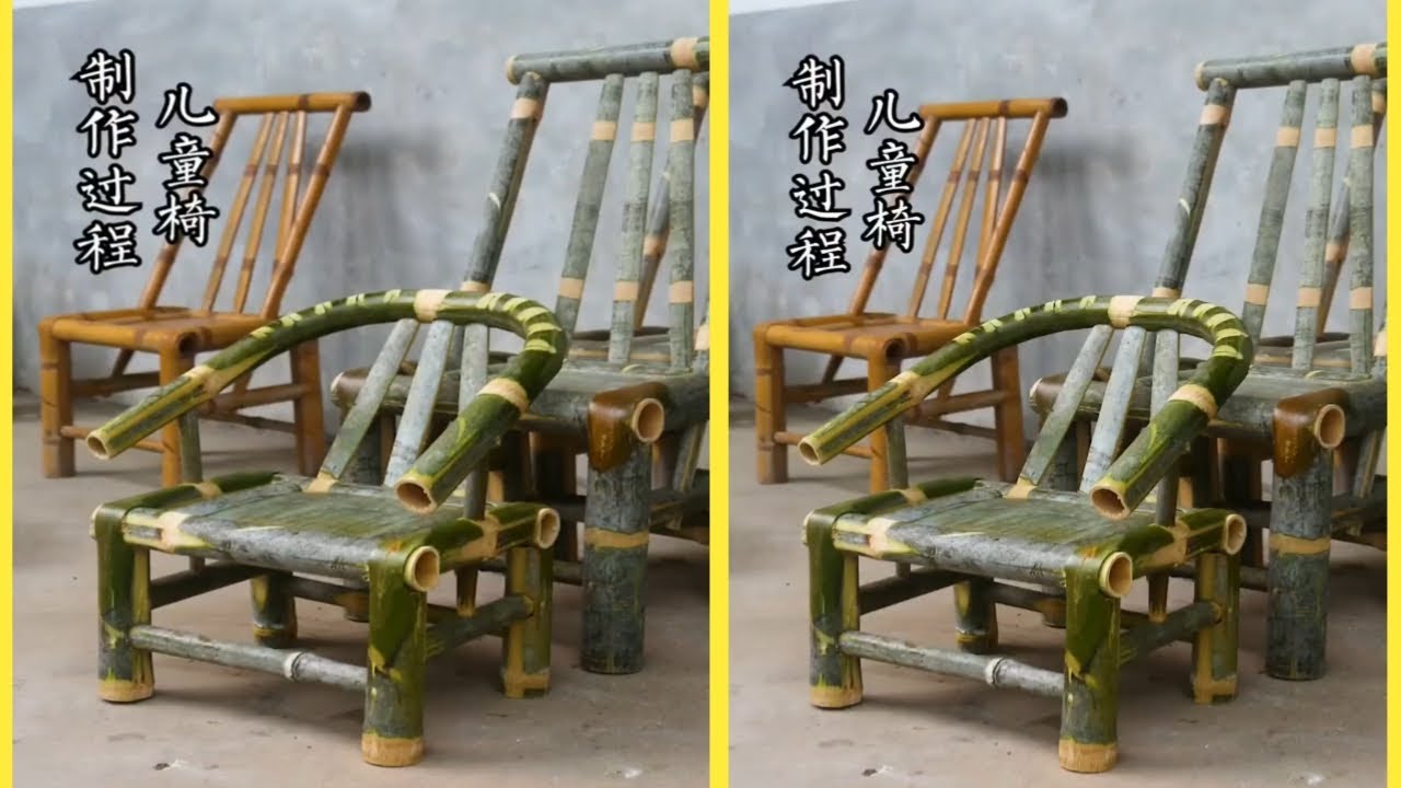 Bamboo technology / making process of chair / in bamboo / art of Chinese