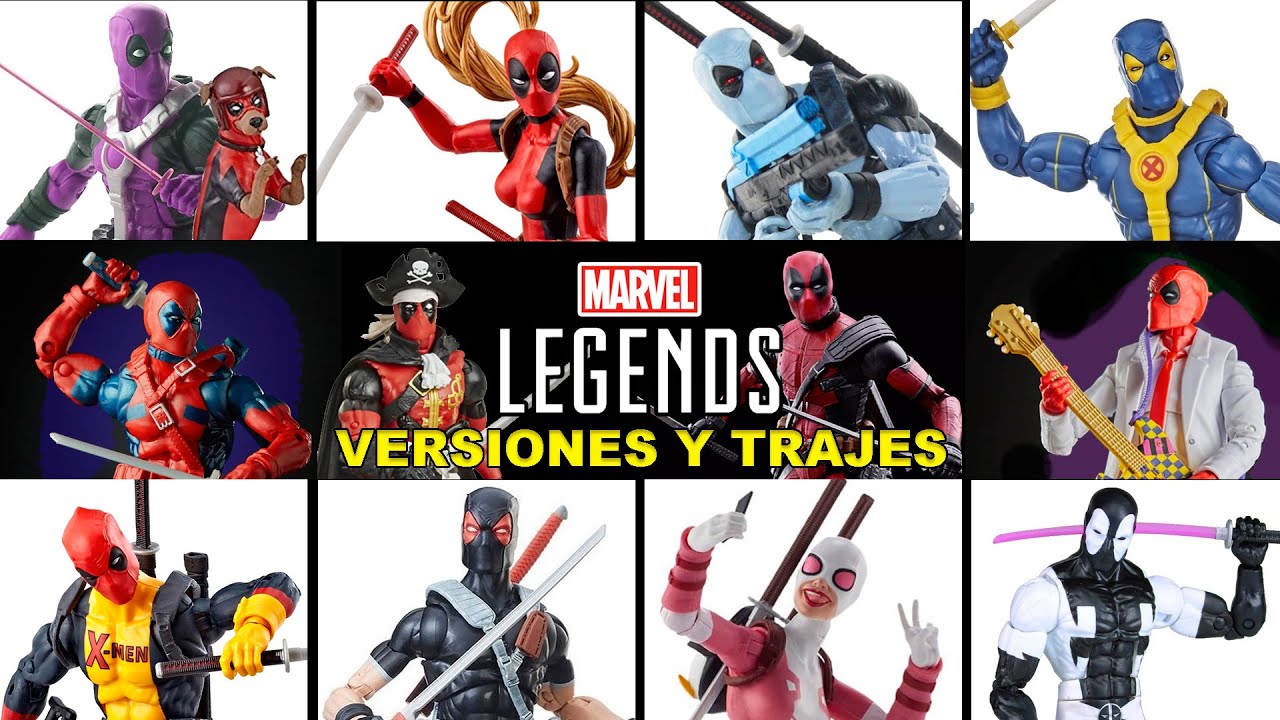 Todas las Versiones y Trajes De DEADPOOL MARVEL LEGENDS SERIES | Y cabeza de #DEADPOOL HASBRO PULSE