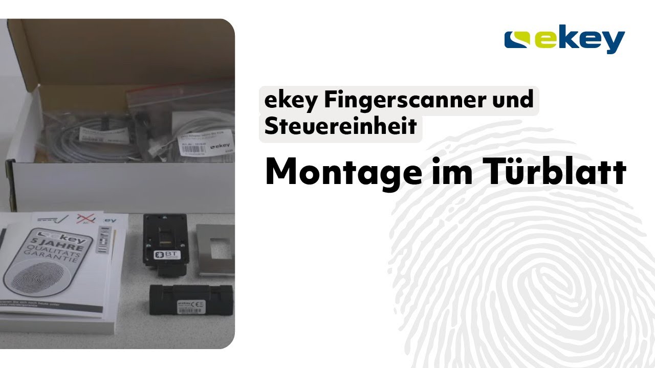 ekey Fingerscanner und Steuereinheit - Montage im Türblatt