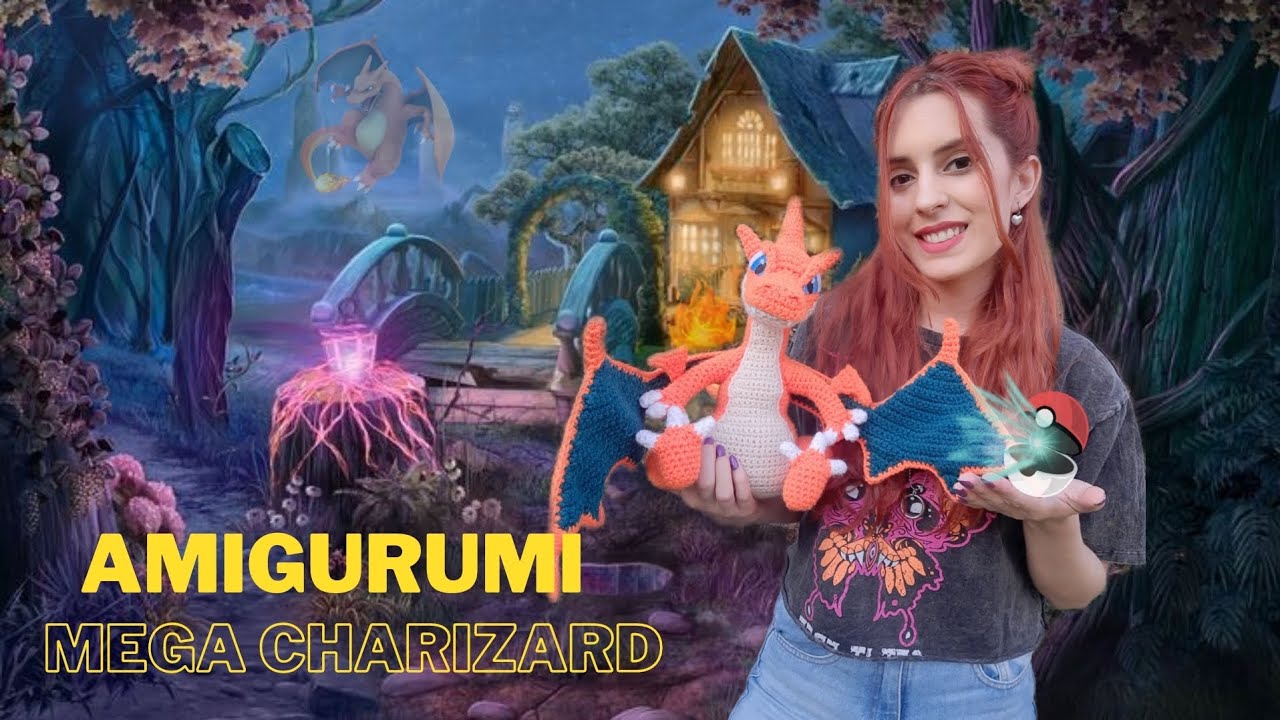 MEGA CHARIZARD AMIGURUMI | Parte 3 | Brazos - Piernas - Alas 🧡🔥 #amigurumi #pokemon #charizard