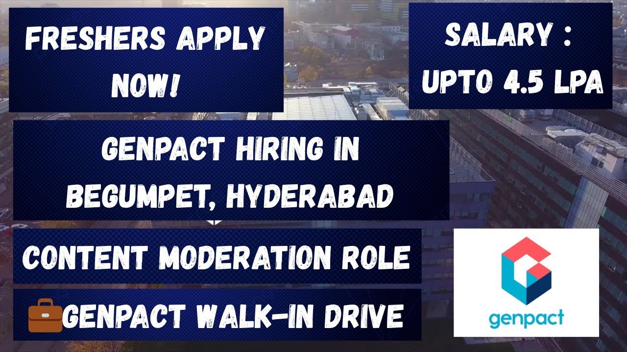 Genpact Walk-in Drive | Hyderabad Jobs | Freshers & Experienced Apply | Any Graduate | Chaky Learns 