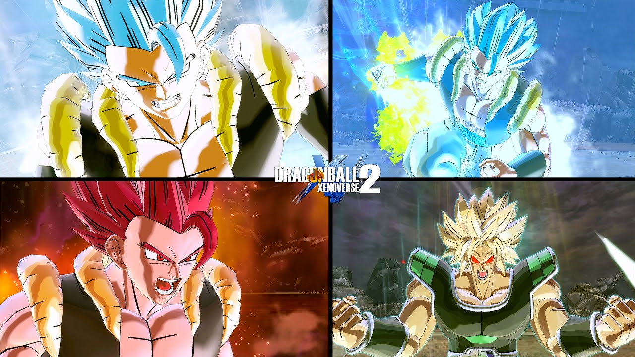 DLC13 SSBE Gogeta, SSG Gogeta & DBS BROLY TRANSFORMATION GAMEPLAY(MOD) | DBXV2