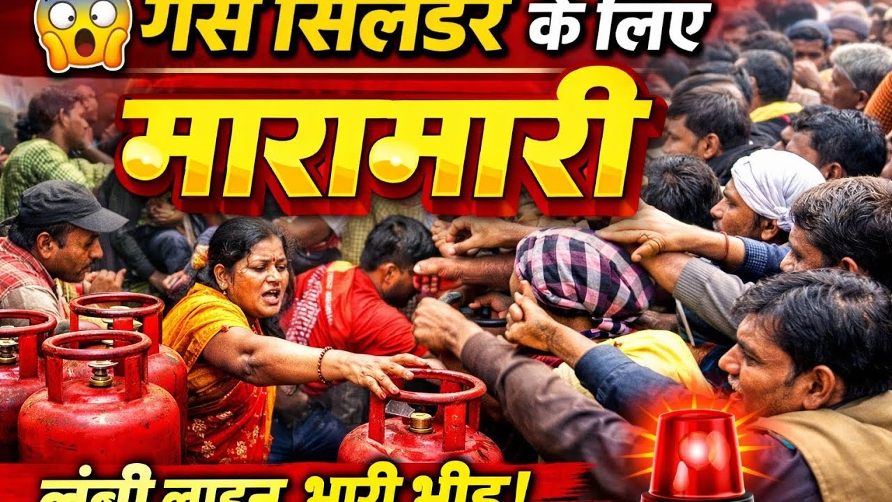 गैस सिलेंडर के लिए मची मारामारी 😱 | घंटों लाइन में इंतजार | आज का पूरा सच। Rajrinkivlog #dailyvlog 