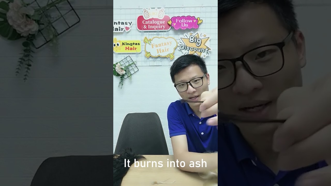 Human hair burning test
