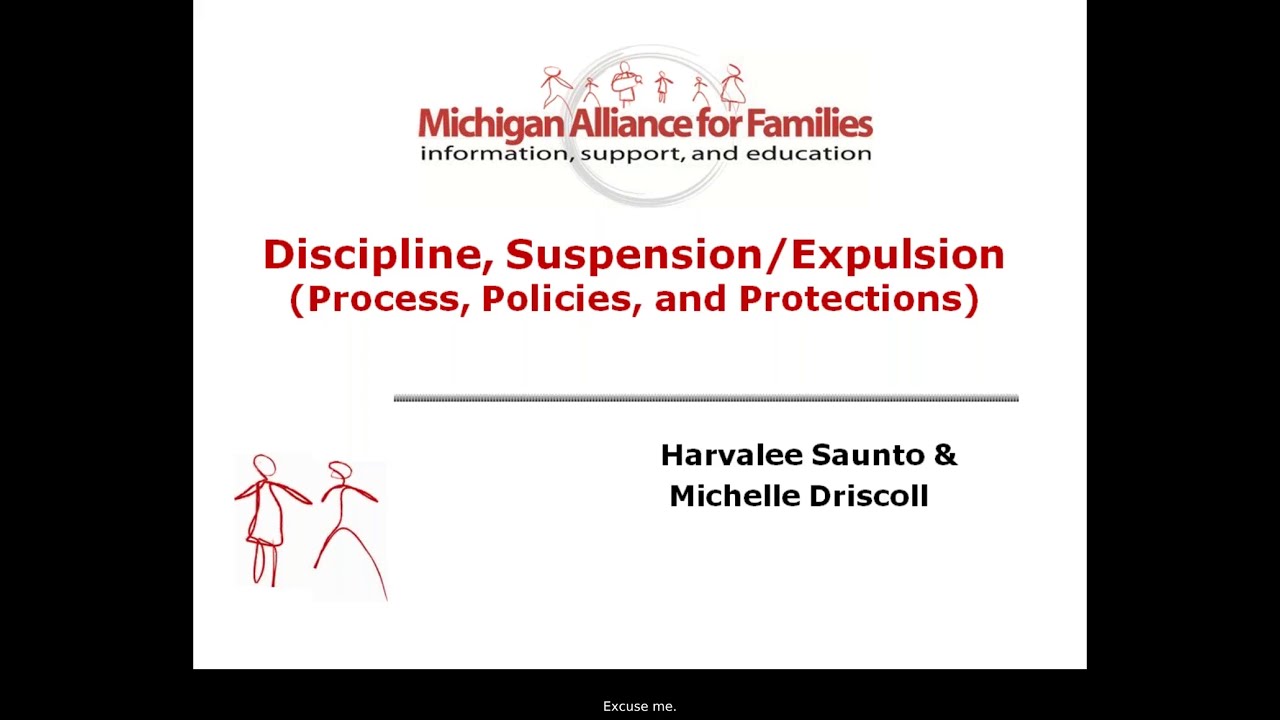 Discipline, Suspension, Expulsion- Michigan Alliance for Families