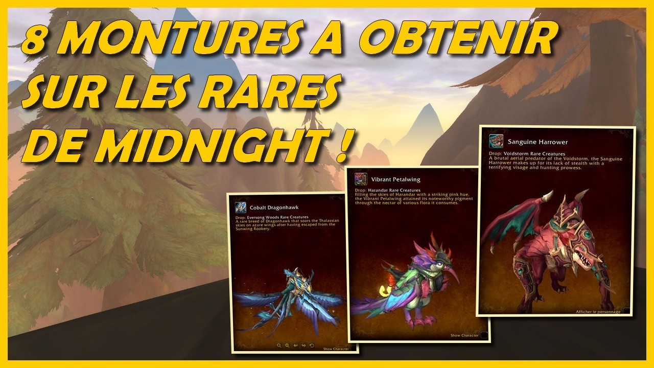 8 NOUVELLES MONTURES A LOOTER SUR TOUT LES RARES DE MIDNIGHT ?
