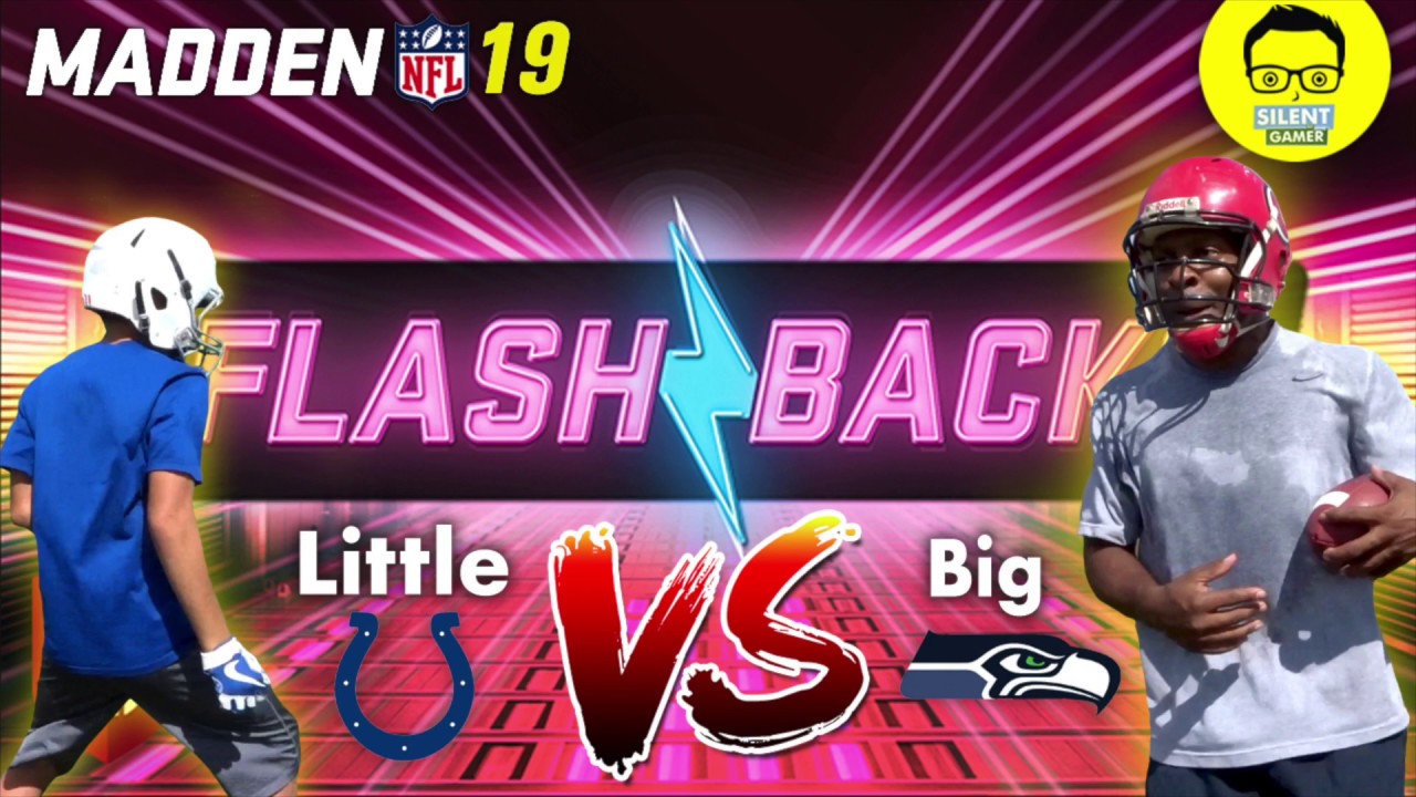 Football Challange Little Colt vs Big Hawk? Madden 19 Flashback - 'In Real Life Football Challenge