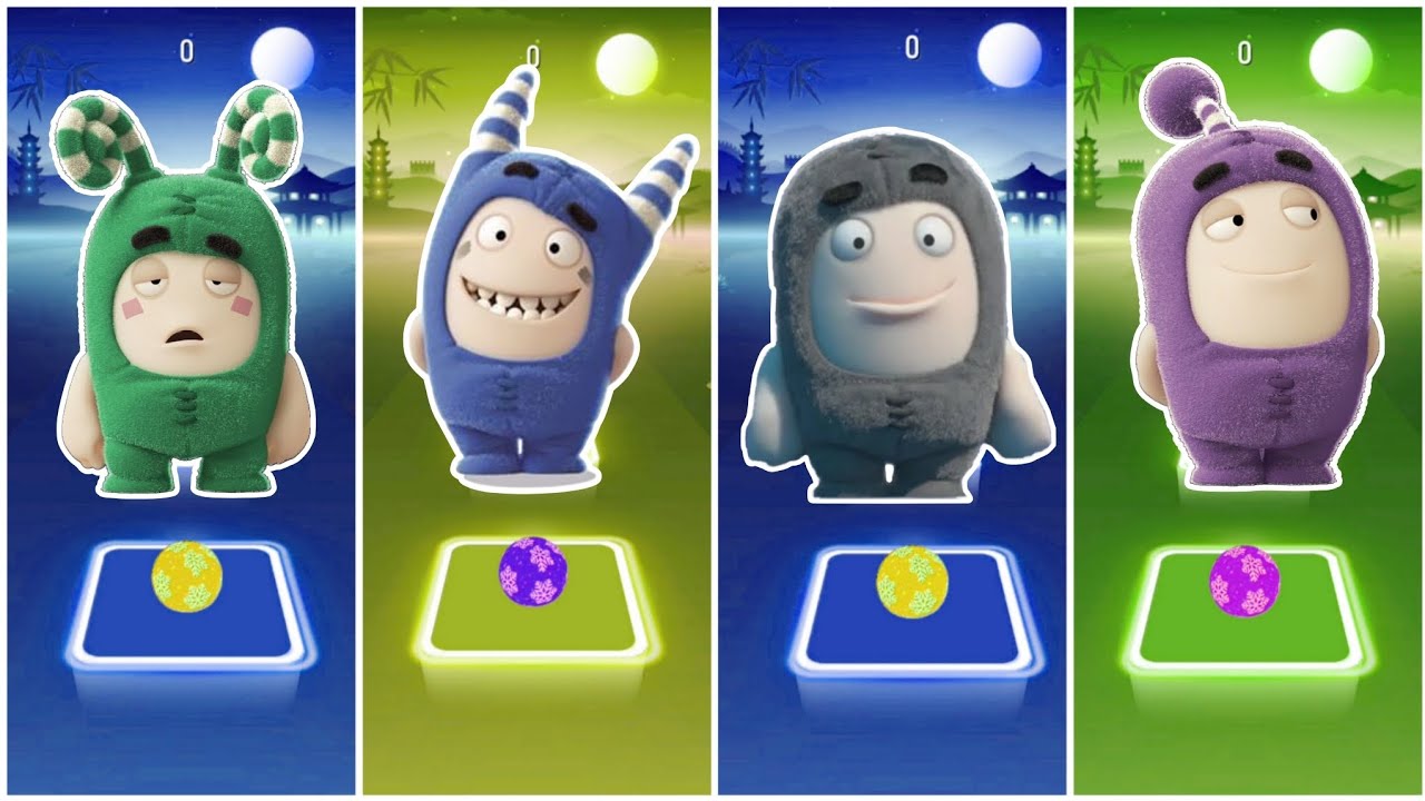 Oddbods Zee Vs Oddbods Food Vs Oddbods Pogo Vs Oddbods Jeff - Tiles Hop Edm Rush🎶