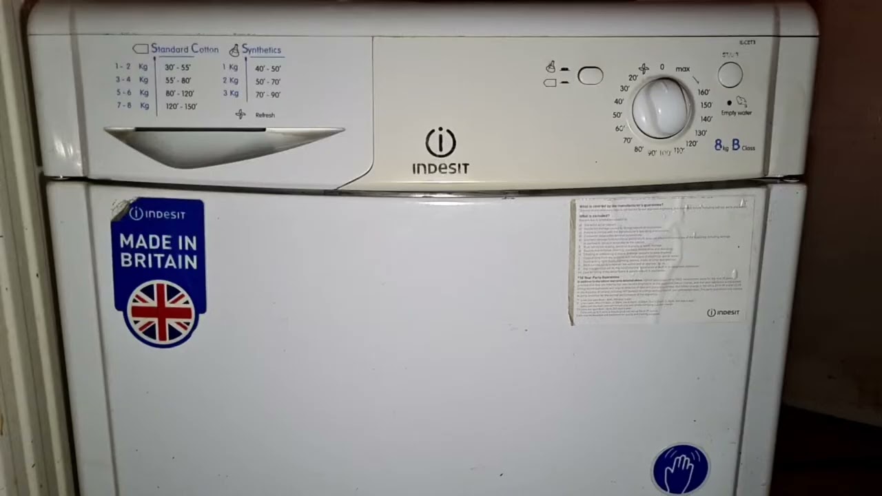 Highlight 1:03:15 – 1:08:15 from Indesit IDC8T3 8KG Condenser Tumble Dryer Full Cycle
