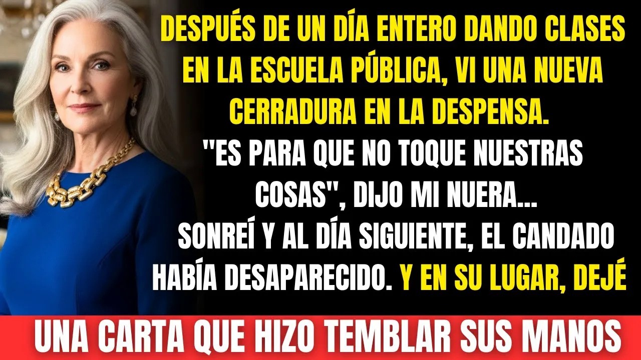 Mi nuera puso un candado en la despensa. Al amanecer, lo quité…y dejé una carta que la hizo temblar.