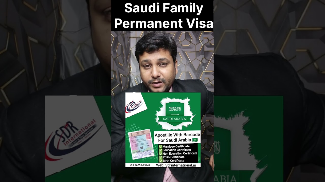 Saudi Permanent Family Visa Polio Certificate Making Plus Appostille & Arabic Translation Available