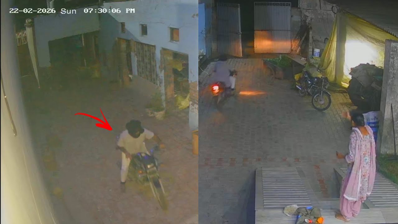 Raat ko Chor aya motor cycle chori karke le gaya 😳 mummy ne dekh liya 😳 cctv main record 