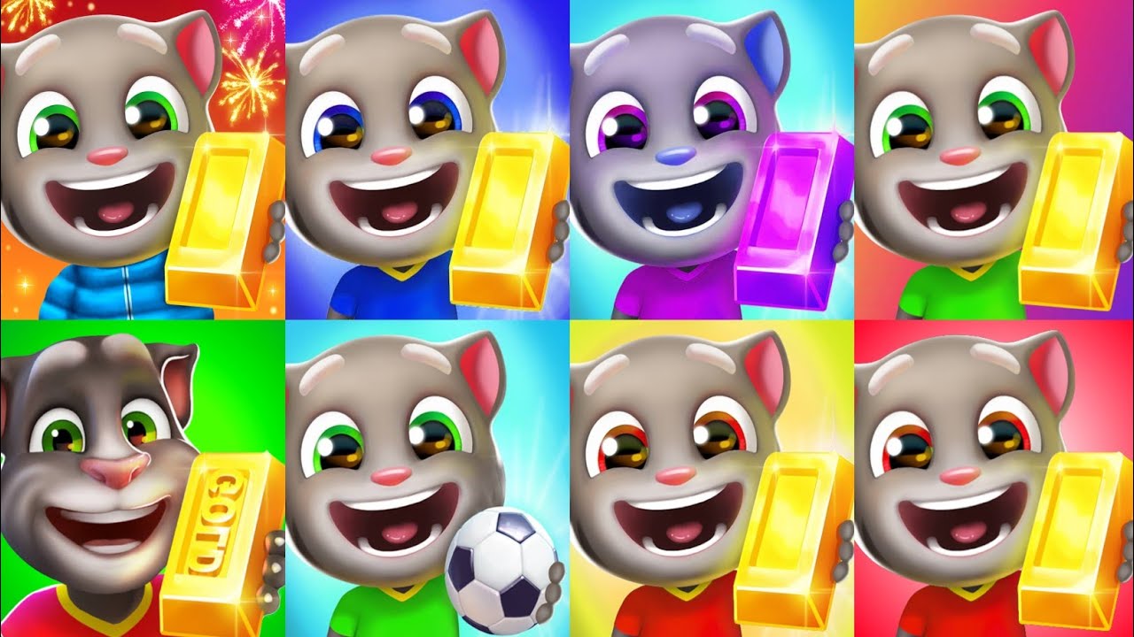 Talking Tom Gold Run Lost City,Santa Village,Skateboard,Water Park,Mining Cart,Flying,Boss Fight