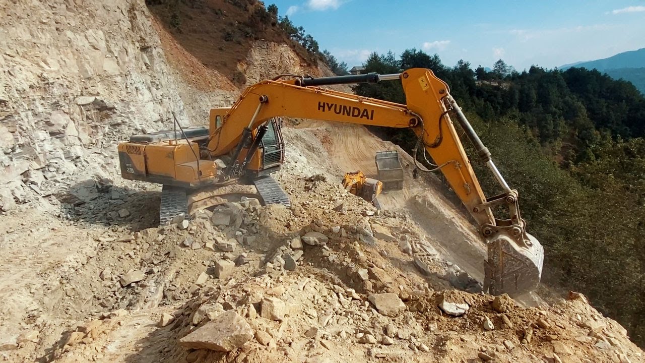 From Rock to Road: Excavator Builds an Incredible Mountain Path | Excavator Planet