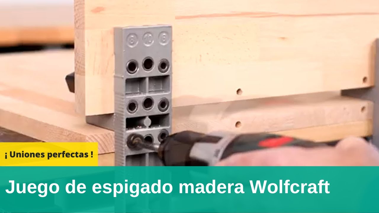 Juego universal de espigado de madera Wolfcraft. &iexcl; Uniones perfectas !