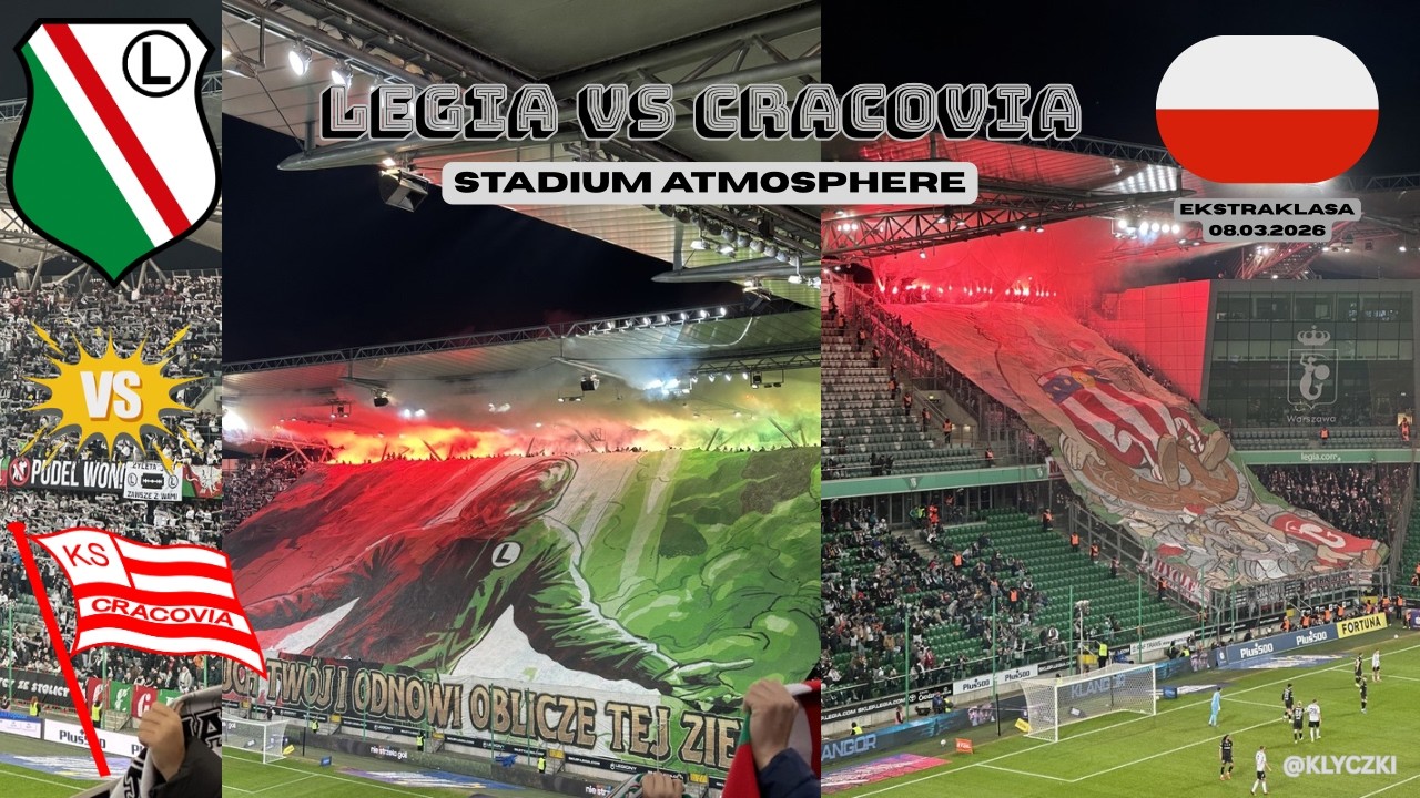 Legia Warszawa 1:0 Cracovia ⚽ Incredible Fan Performances & Match Highlights | Warsaw Atmosphere 🔥