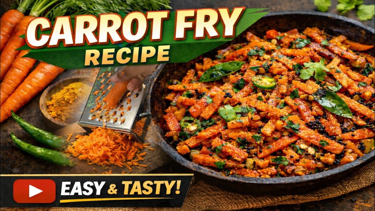 Carrot Fry New Style 🥕 | Boondi Topping Special | foodlovemoni #live 