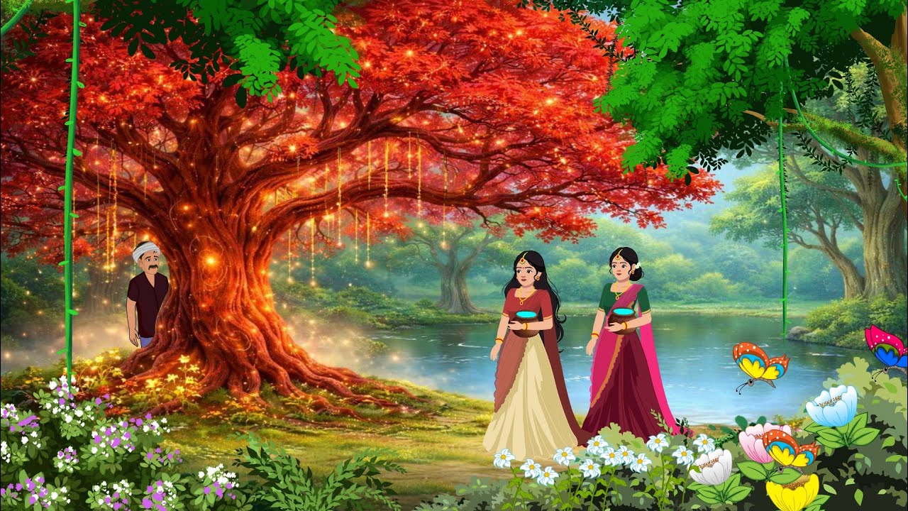 लालची लकड़हारा ।। Hindi kahani | moral story | cartoon kahani
