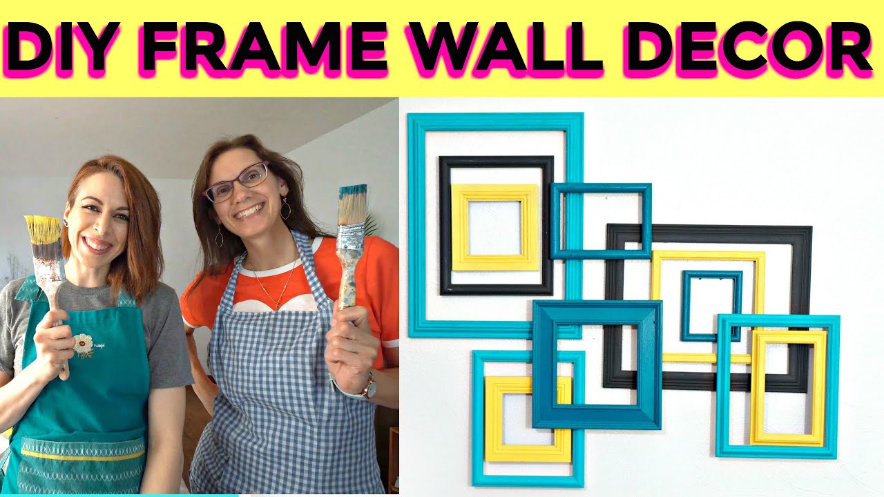 DIY Layered Empty Picture Frame Art Wall Decor | Chalk Paint tutorial