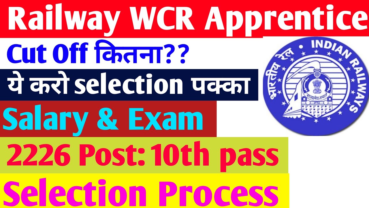 Railway WCR Apprentice Recruitment 2021| WCR Cut off| Selection Process| Salary|Syllabus #railwayjob