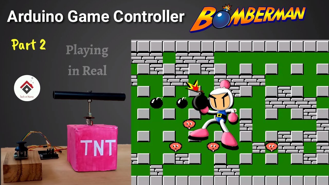 BOMBERMAN in REAL WORLD with Arduino Leonardo | Arduino UnoJoy Game Controller | Arduino projects