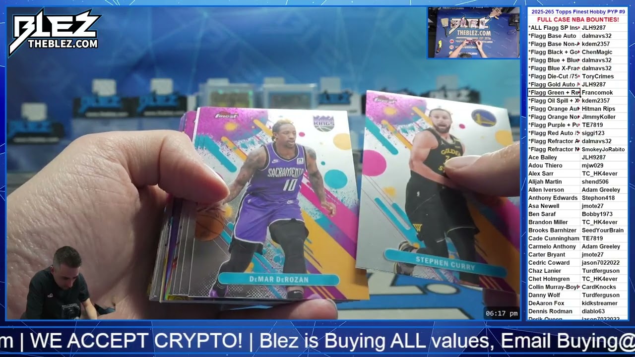 2025-2026 Topps Finest Hobby FULL CASE BREAK #9 Pick Your Player