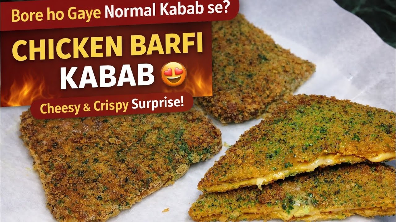 Easy Ramadan Special Recipe | Crispy Chicken Barfi Kabab | Crispy Chicken Kabab Recipe