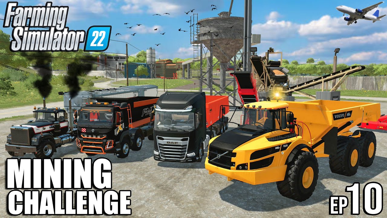 MINING and Selling EVERY MATERIAL ON THE MAP - Pt.1 | Mining Challenge | Farming Simulator 22 | #10