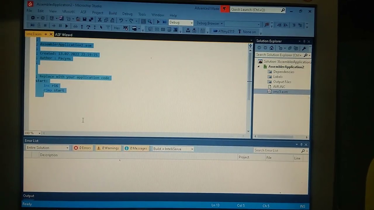 Редактирование и конвертация прошивки elm chan smc3a.Asm в hex