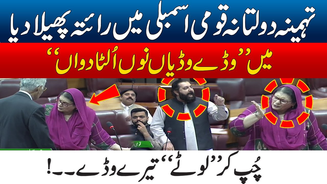 Heavy Fight In National Assembly-Tehmina Doltana Lashes Out On Sheikh Waqas Akram