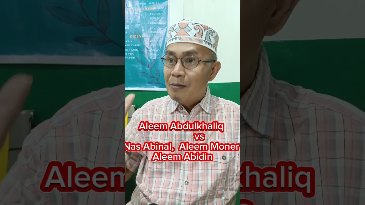 Tiyarima e Aleem Abdulkhaliq so hamon e Atty Abinal ago si Aleem moner