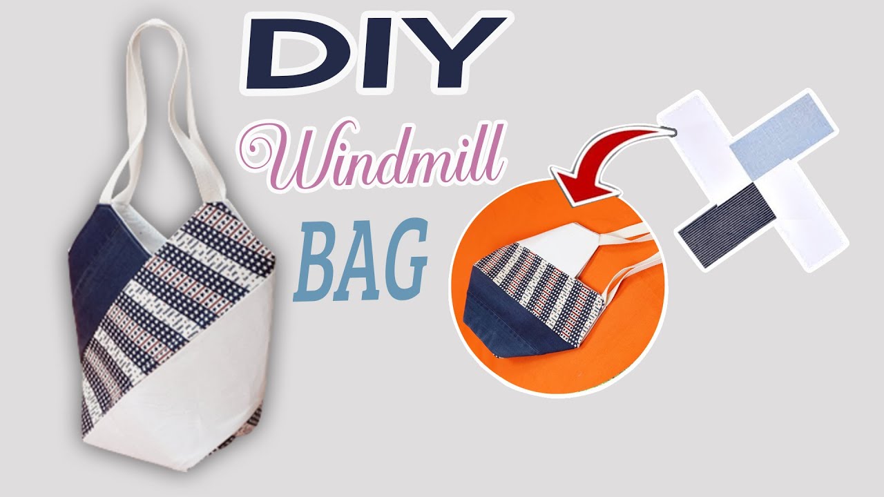 BEST EVER DIY OLD JEANS RECYCLE INTO A WINDMILL ~ Shoulder bag Easy Sewing Tutorial