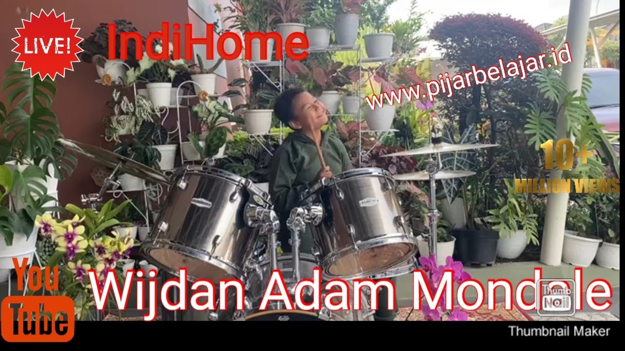 Wijdan Adam Mondale 11 th Padang Playing drum #indihomestarkidz  #internetnyaindonesia
