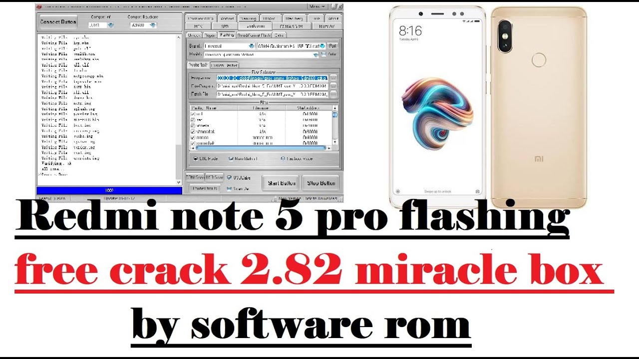 Redmi note 5 pro flashing free crack 2.82 miracle box by software rom