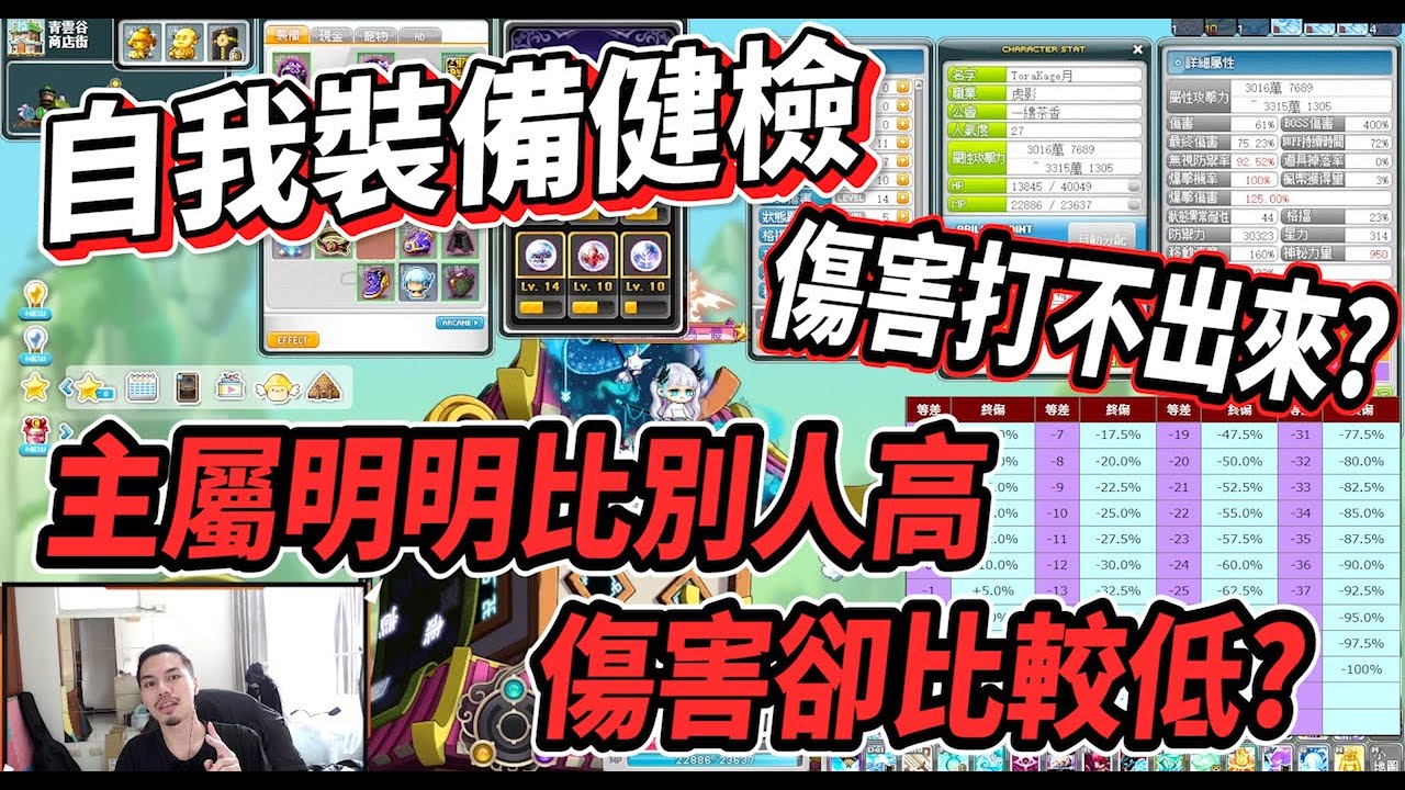 【新楓之谷】為什麼傷害總是打不高？🤔教大家如何檢查自己的裝備💪從此傷害不再有問題😎【裝備健檢】【Rui】