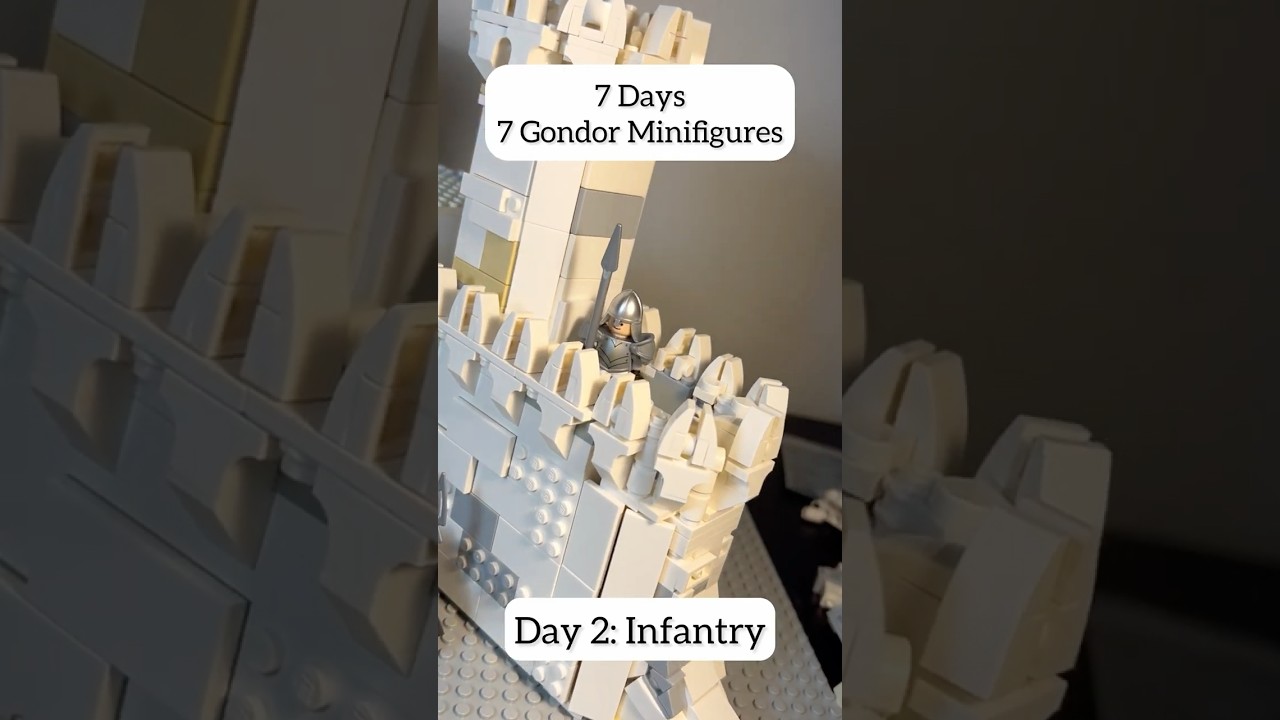 Building a Gondor Army Day 2 #legolordoftherings #lego #legominifigures #moc