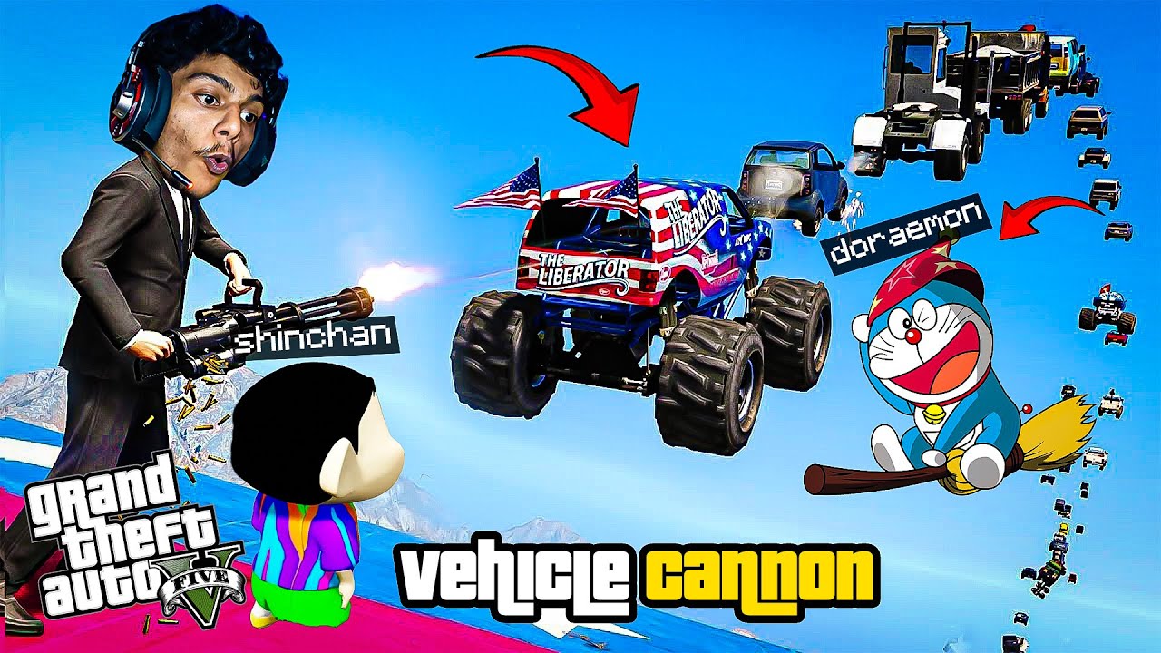 GTA 5 : Doraemon gave us Vehicle Cannon Gun !