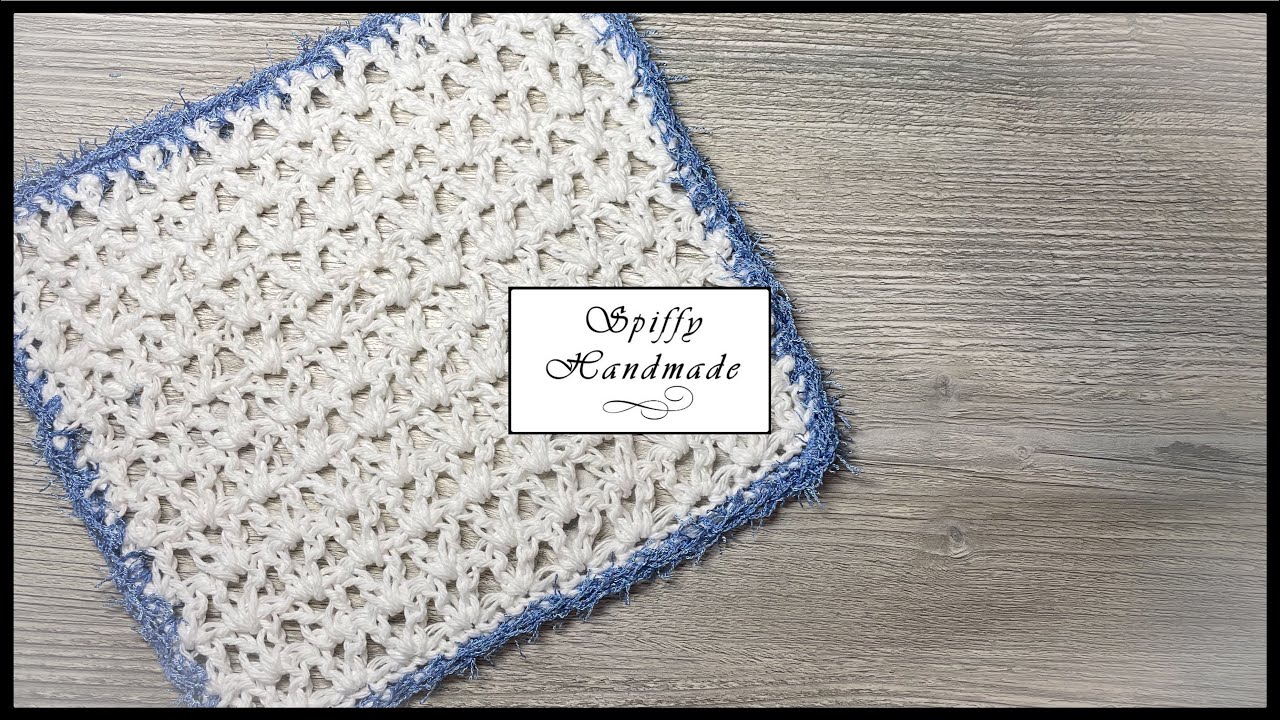How to make the Simple V stitch Wash Cloth #payingitforwardfriday stitch for May 2023 worked flat